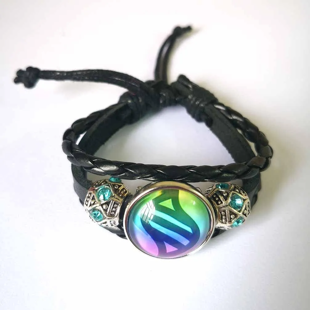 LERYDESI Mega stone jewelry custom picture gift Black dark brown braided leather customized art pendant Unique Friendship Jewelry Unisex