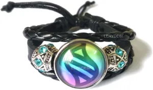 LERYDESI Mega stone jewelry custom picture gift Black dark brown braided leather customized art pendant Unique Friendship Jewelry Unisex
