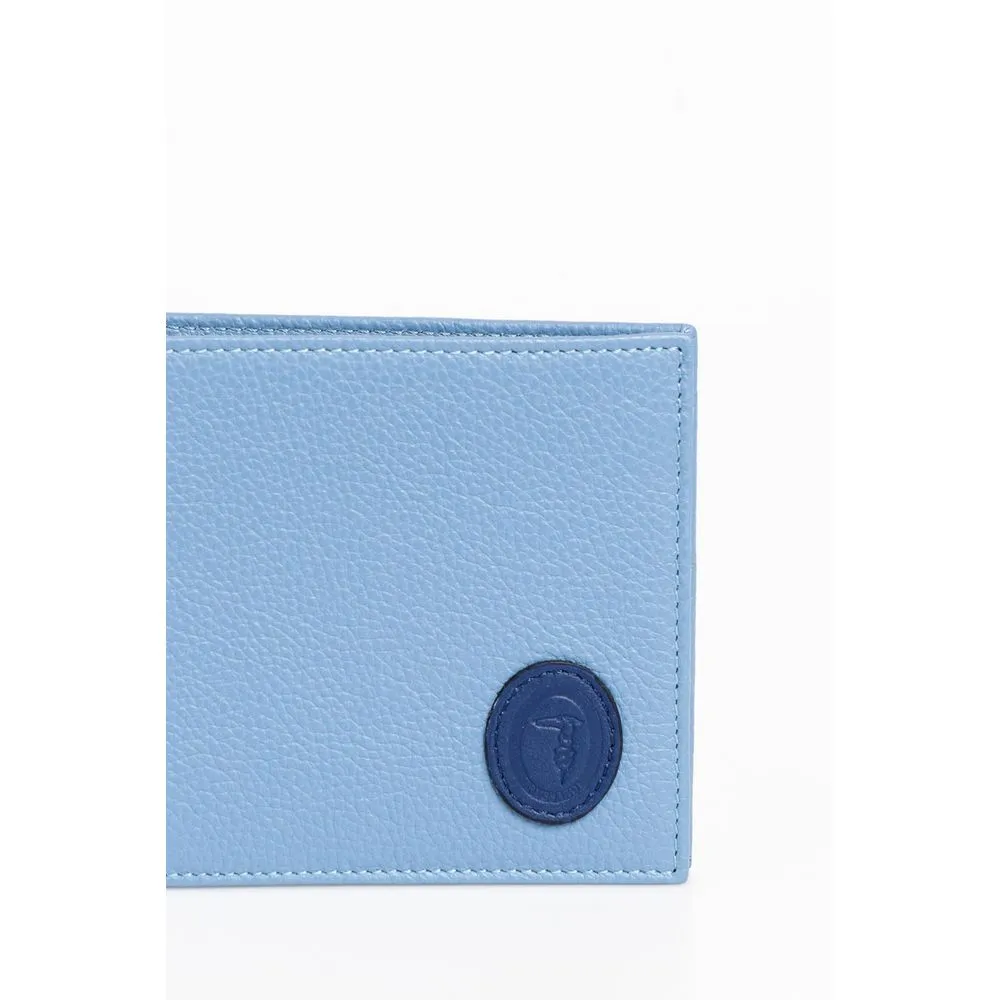 Light Blue Leather Men Wallet