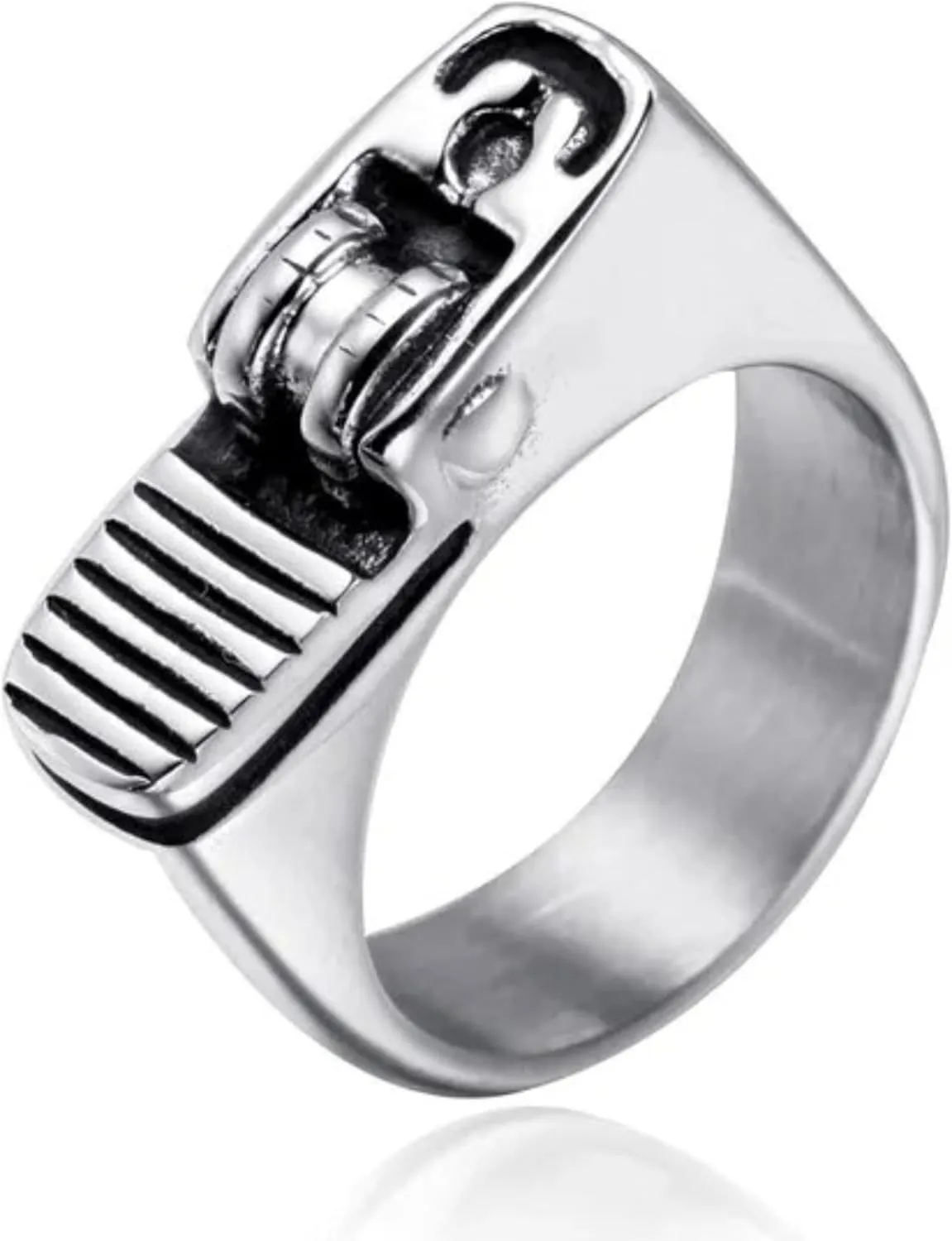 Lighter Ring  Cool Hip Hop Unique Stainless Steel Statement Jewelry for Men and Women  Edgy Punk, Gothic, and Urban, Emo, y2k Style, Stainless Steel, Durable Ring