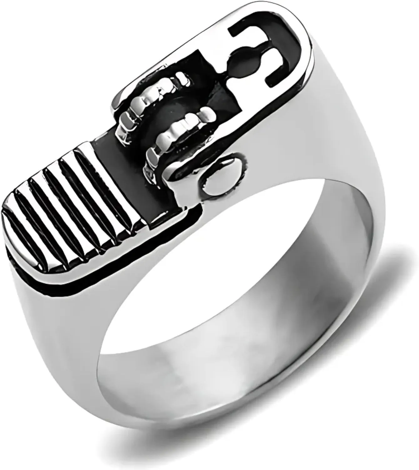 Lighter Ring  Cool Hip Hop Unique Stainless Steel Statement Jewelry for Men and Women  Edgy Punk, Gothic, and Urban, Emo, y2k Style, Stainless Steel, Durable Ring