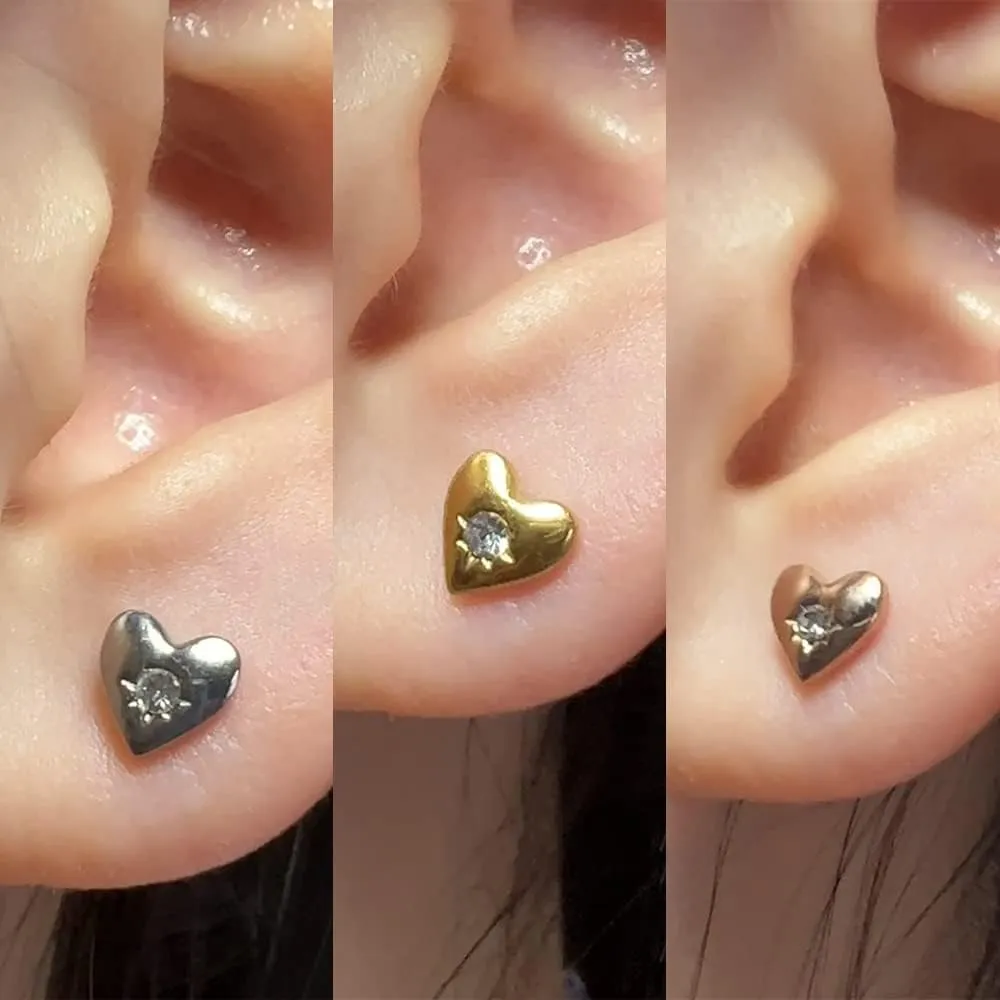 Limerencia G23 Pure Titanium Hypoallergenic Earrings, F136 Implant Grade Titanium Studs Suitable for Sensitive Ears Delicate Jewelry