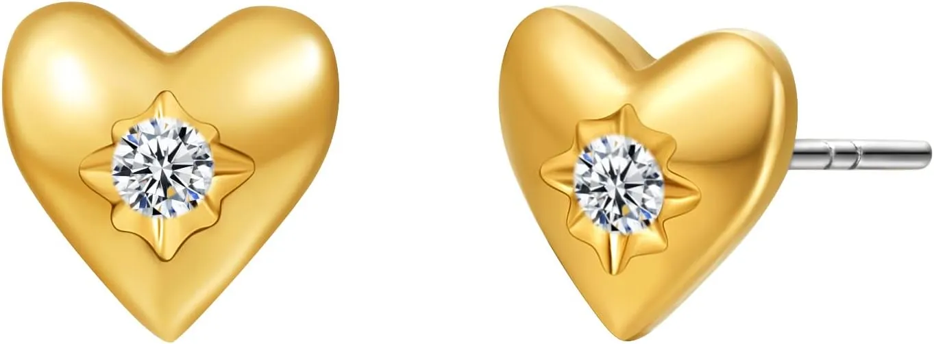 Limerencia G23 Pure Titanium Hypoallergenic Earrings, F136 Implant Grade Titanium Studs Suitable for Sensitive Ears Delicate Jewelry