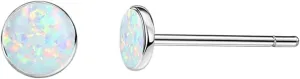 Limerencia G23 Pure Titanium Hypoallergenic Earrings | Minimalist Opal Stud Earrings | F136 Implant Grade | Suitable for Sensitive Ears Delicate Jewelry
