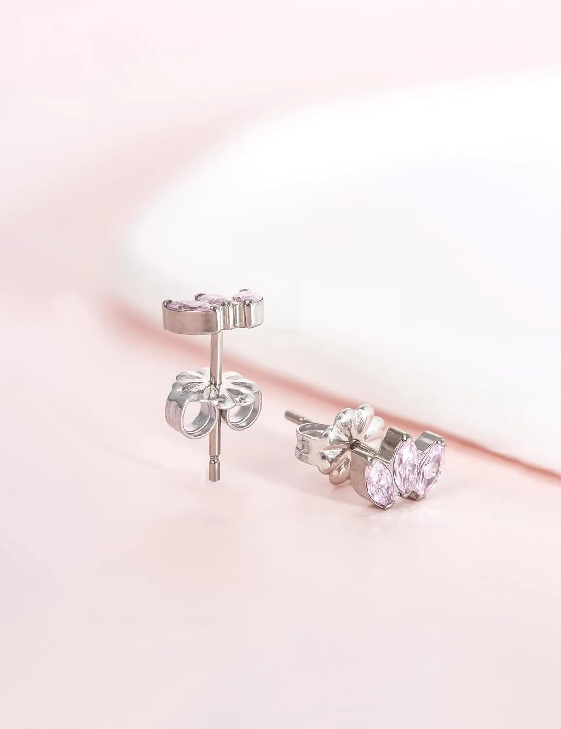 Limerencia Hypoallergenic G23 Pure Titanium Earrings | Crown Cubic Zirconia | F136 Implant Grade Piercing Studs| Suitable for Sensitive Ears Delicate Jewelry