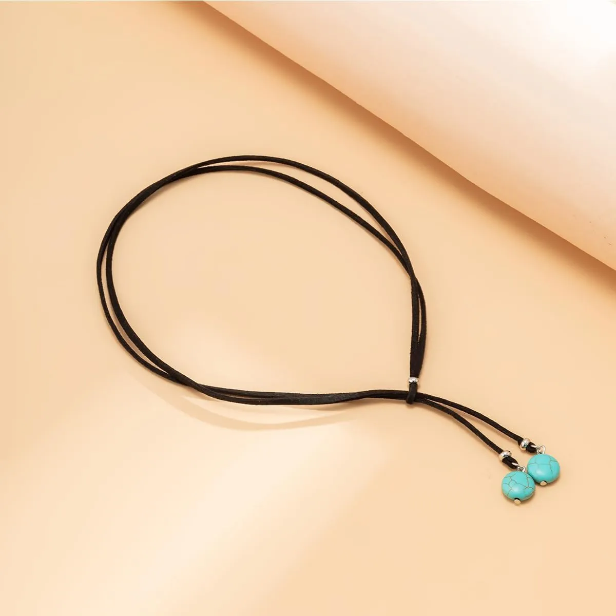 Long tiantian Boho Necklaces for Women Western Jewelry Country Concert Outfits for Women Layered Brown Leather Choker Western Cowgirl Outfits Jewelry