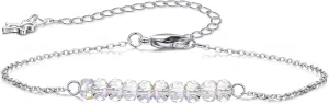 Loved Creations Birthday Bracelet Gift | Cute Unicorn Charm Bracelet | S925 Sterling Silver Crystal Bracelets Jewelry for Women