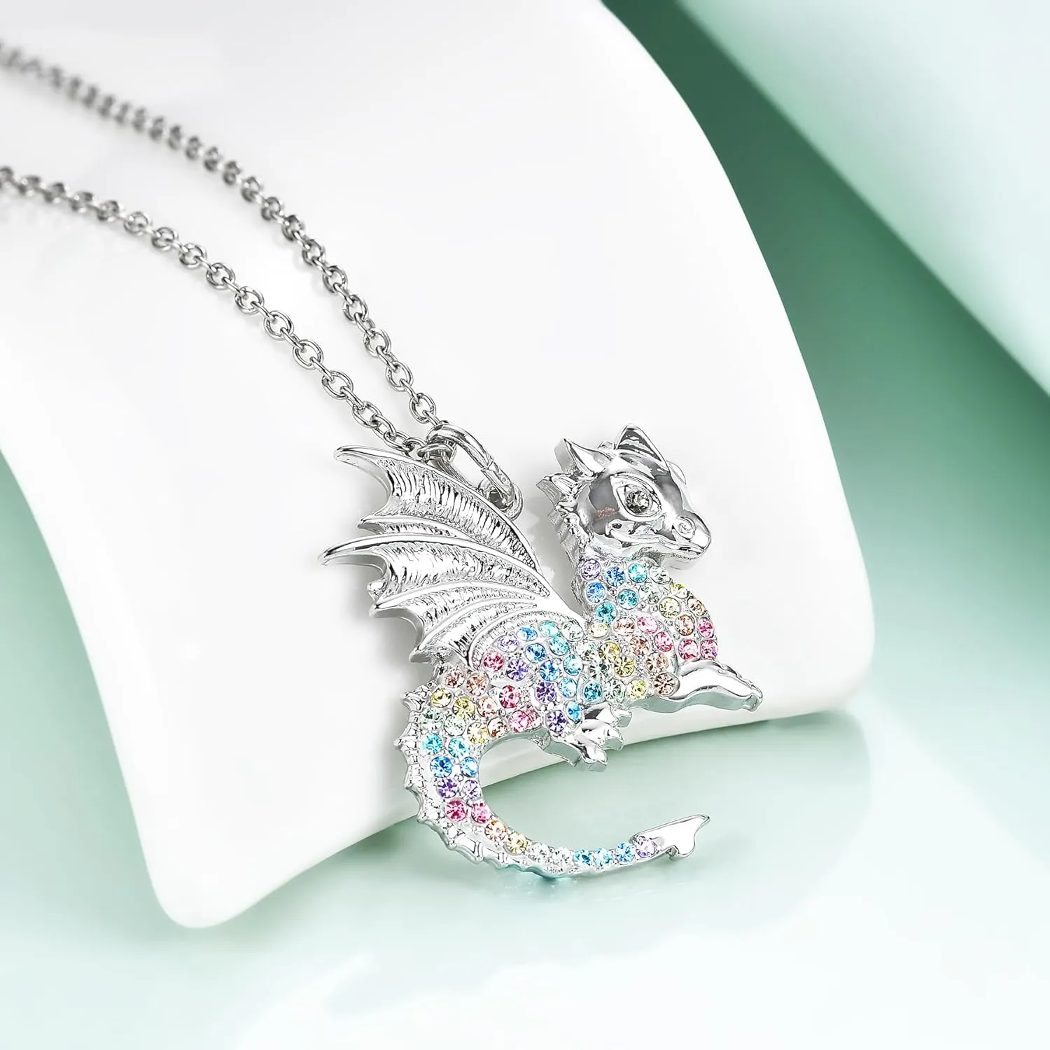 luomart Dragon Dinosaur Necklace Birthday Gifts for Girls,Dragons Dinosaurs Pendant Necklaces Jewelry for Women