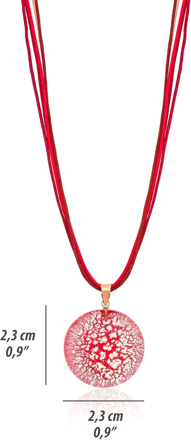 LYKIA Venetian Murano Glass Necklaces Earrings Bracelets | 100% Handmade & 100% Unique | Pendants | Earrings | Protection | Positive Energy | Balance | Jewelry | Comes with Beautiful Gift Box