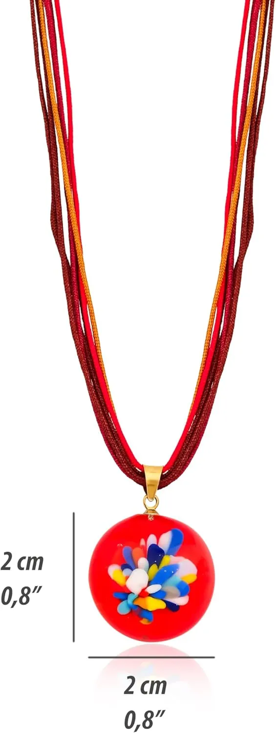 LYKIA Venetian Murano Glass Necklaces Earrings Bracelets | 100% Handmade & 100% Unique | Pendants | Earrings | Protection | Positive Energy | Balance | Jewelry | Comes with Beautiful Gift Box