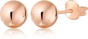 MASSETE Gold Ball Stud Earrings for Women and Girls | 10k, 14k | White Yellow or Rose Gold | 5mm -12mm | Nickel Free