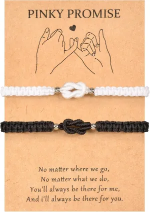 Matching Bracelets For Couple Anniversary for Him and Her Long Distance Relationship Bracelets for Girlfriend Boyfriend Cross Knot