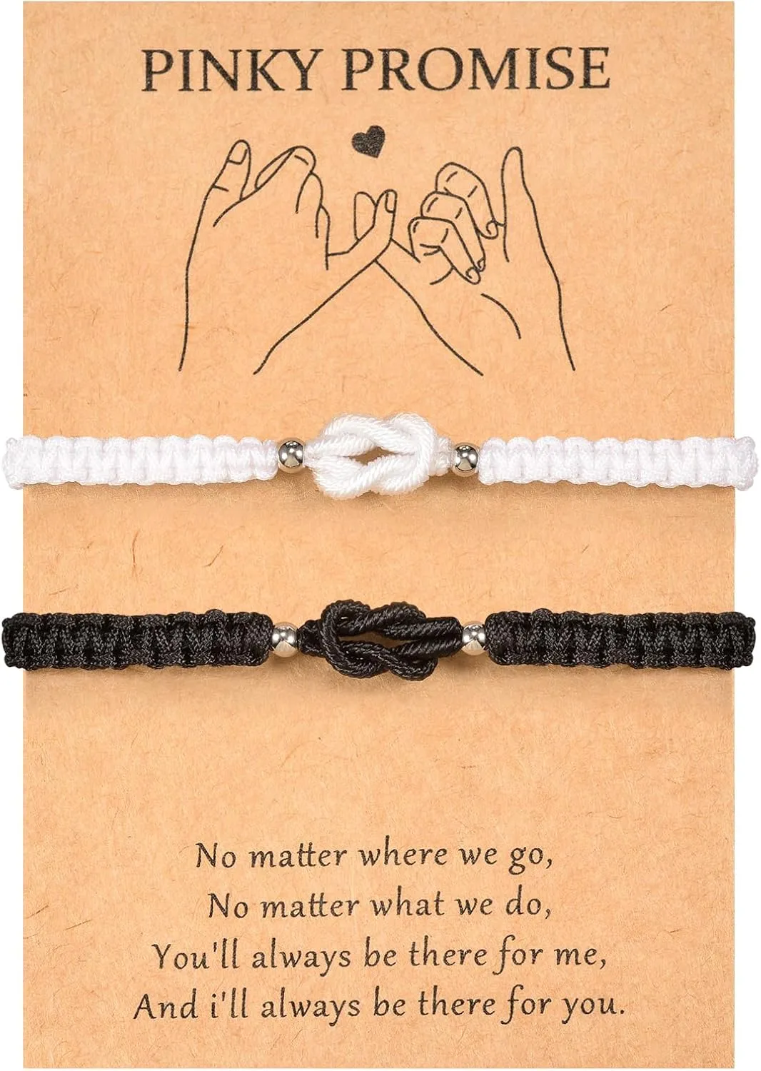 Matching Bracelets For Couple Anniversary for Him and Her Long Distance Relationship Bracelets for Girlfriend Boyfriend Cross Knot