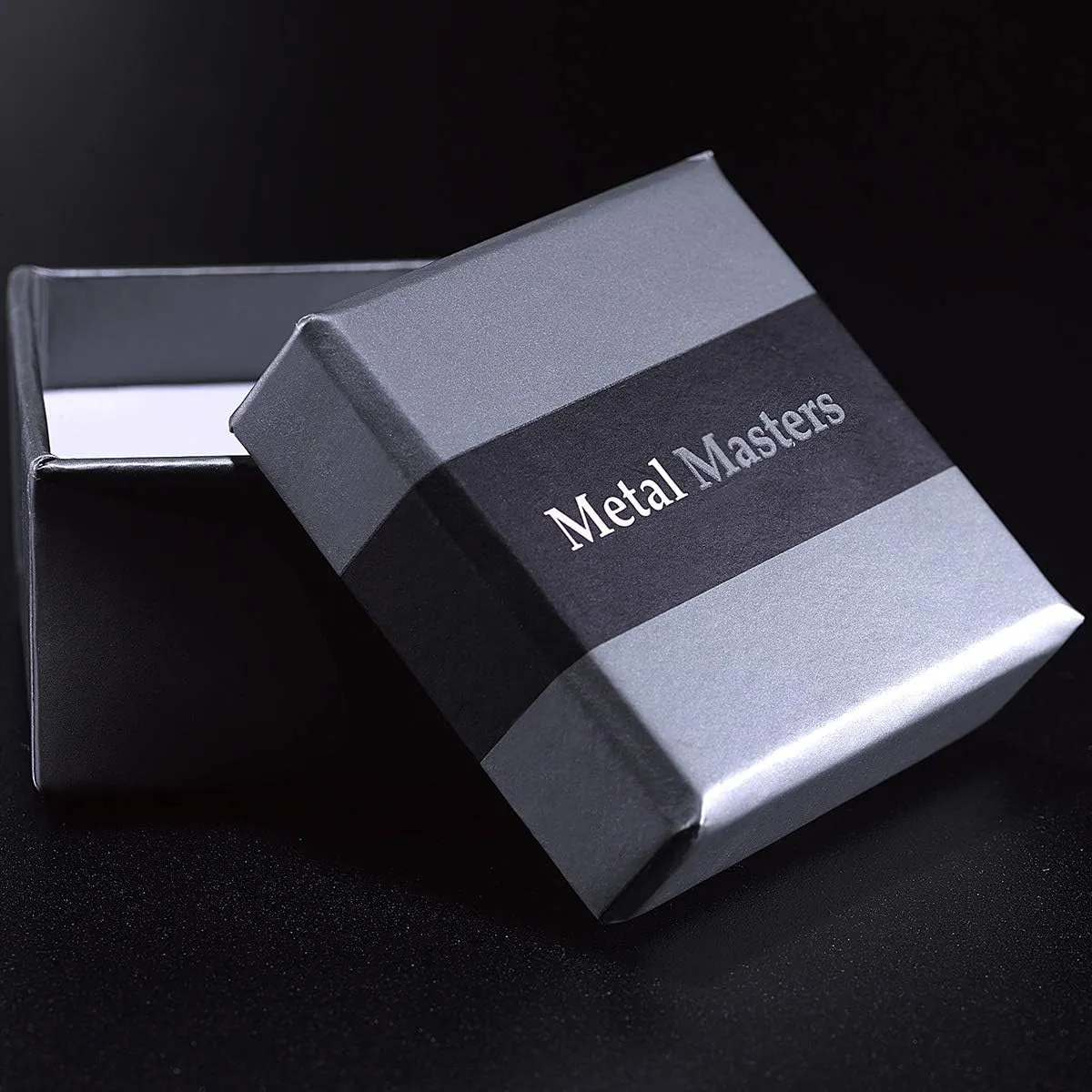 Men's Bold Titanium Pinky Ring Bands with Resin Inlay, Brushed Finish Comfort Fit 10mm Wide