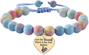 Music Quotes Merch Music Bracelets Gifts For Fans Teen Women,Natural Stone Inspirational Bracelets Valentines Day Birthday Gifts