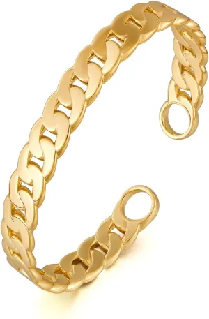 MUYAN Gold Vintage Statement Open Cuff Bracelets for Women Bangle Bracelet Boho Jewelry
