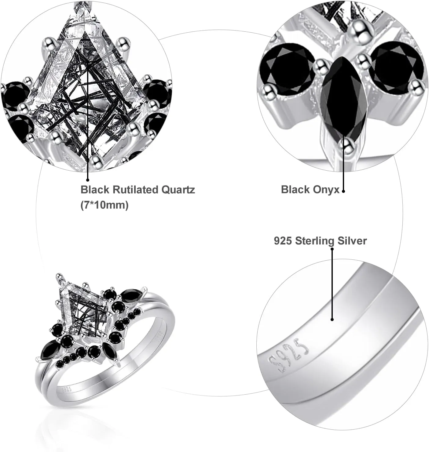 Natural Gemstone Rings Sterling Silver Engagement Rings for Women Kite Cut Lapis Lazuli Wedding Rings Lapis Lazuli Promise Ring Gift For Valentine's Day Size 5-9
