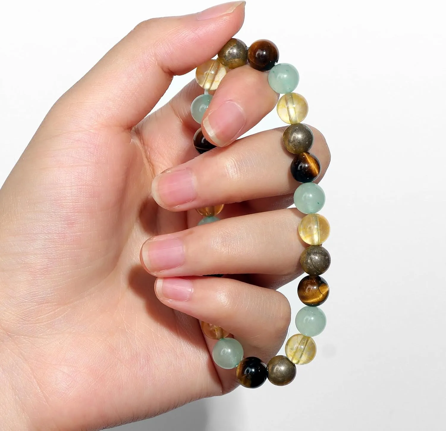 Natural Healing Crystal Bracelet for Wome Anxierty Protection Bracelet Good Luck Jewelry Gift
