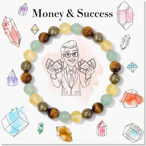 Natural Healing Crystal Bracelet for Wome Anxierty Protection Bracelet Good Luck Jewelry Gift