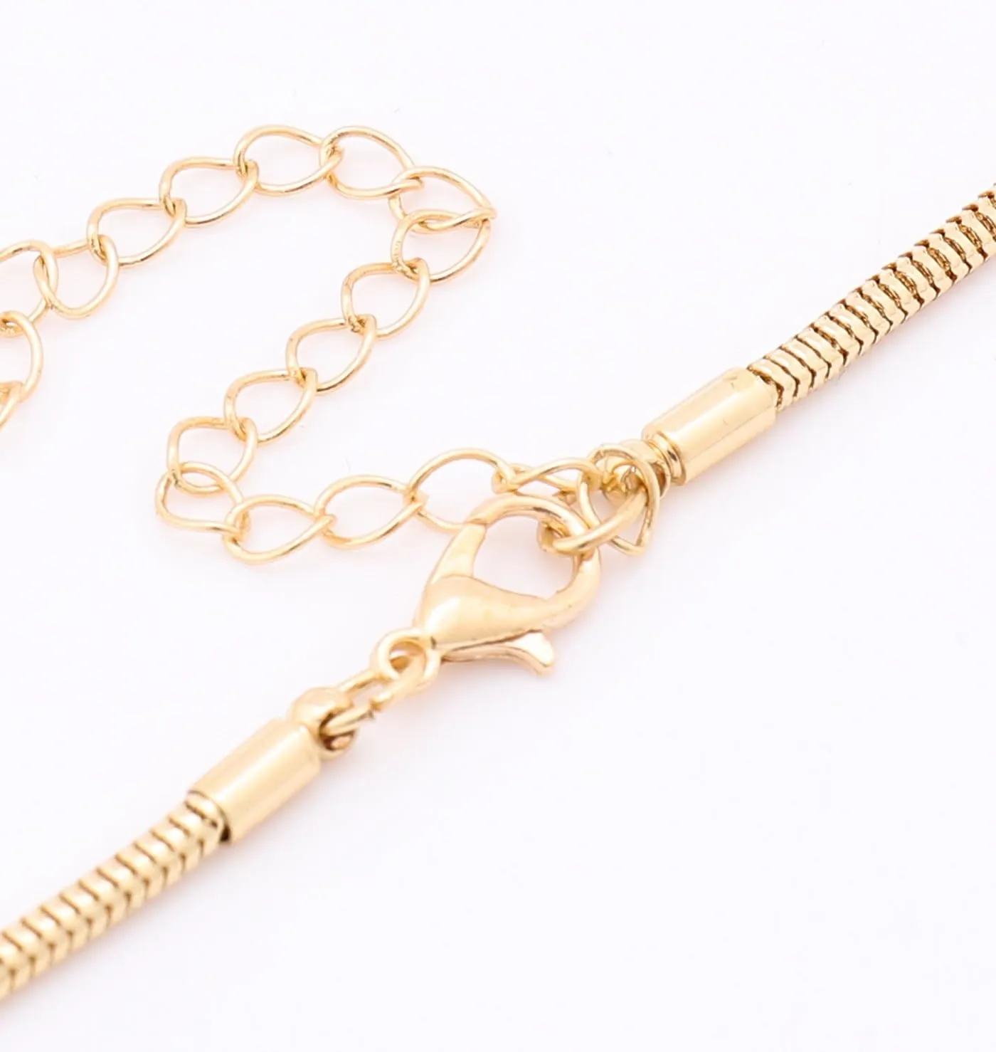 NVENF Long Sweater Chain Double Circle Pendant Necklace Bold Snake Chain Women Statement Necklace