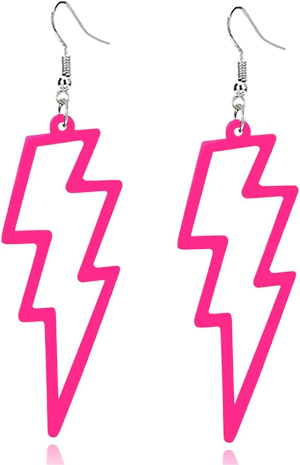 ONLYJUMP Acrylic Exaggerated Lightning Earrings Statement Punk Retro Geometric Delicate Neon Personalized Earrings Accessory Jewelry for Women