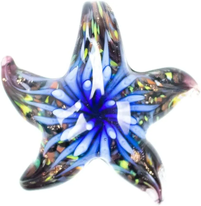Paracord Planet Glass Starfish Pendants Available in Various and Unique Colors (Blue "Osiris")