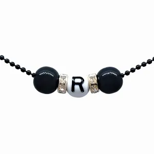 Personalized Valentine's Day Bead Pendant | Custom Initial Letter Name Necklace | Unique Valentines Day Gift for Women Men Girls Boys Daughters Mothers (40.00, White)