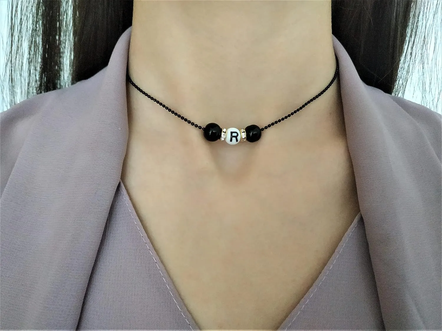 Personalized Valentine's Day Bead Pendant | Custom Initial Letter Name Necklace | Unique Valentines Day Gift for Women Men Girls Boys Daughters Mothers (40.00, White)