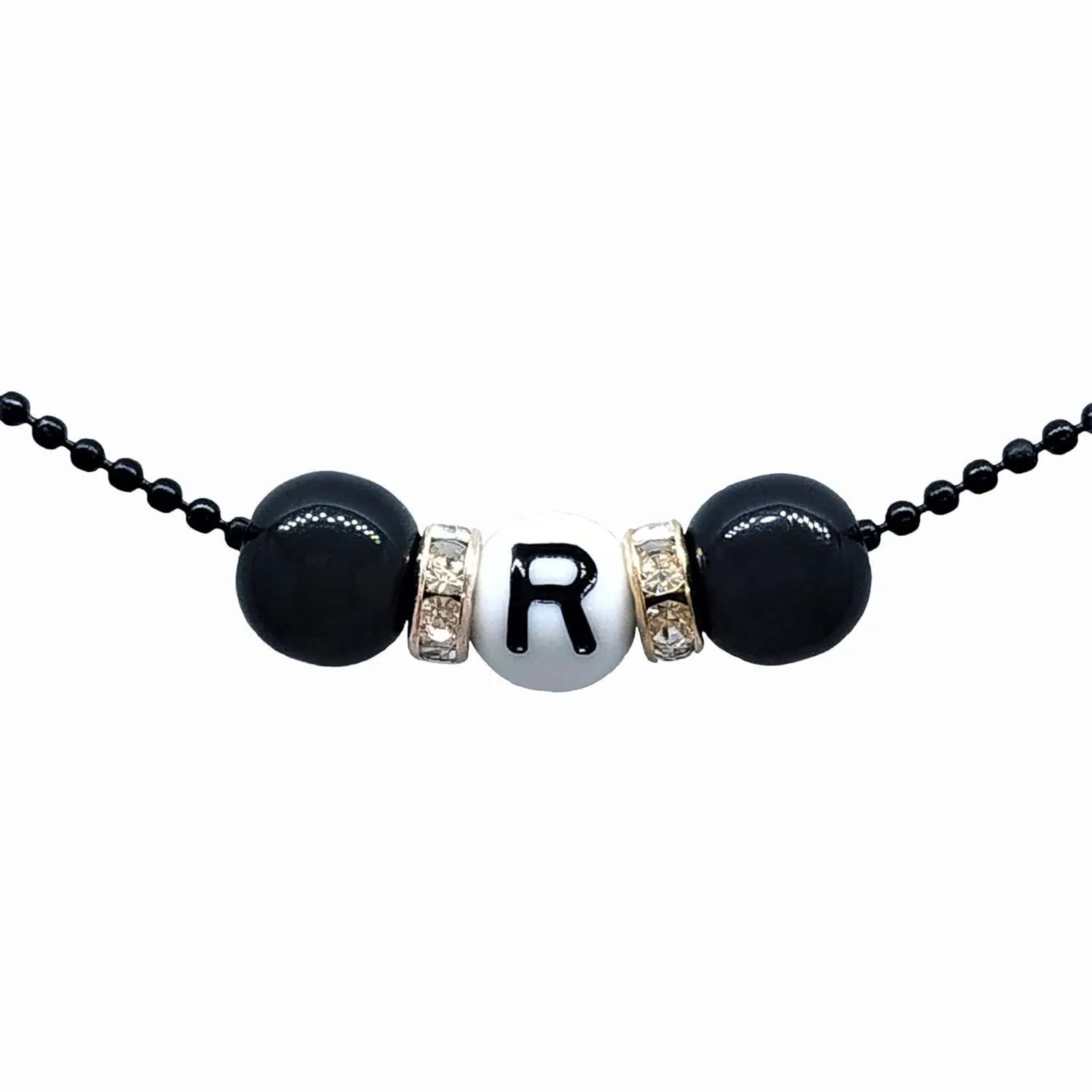 Personalized Valentine's Day Bead Pendant | Custom Initial Letter Name Necklace | Unique Valentines Day Gift for Women Men Girls Boys Daughters Mothers (40.00, White)