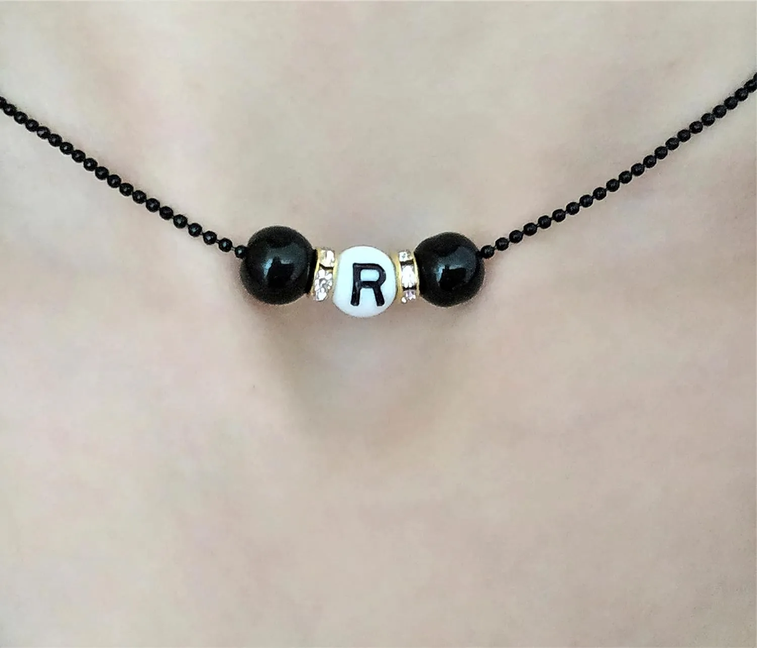 Personalized Valentine's Day Bead Pendant | Custom Initial Letter Name Necklace | Unique Valentines Day Gift for Women Men Girls Boys Daughters Mothers (40.00, White)