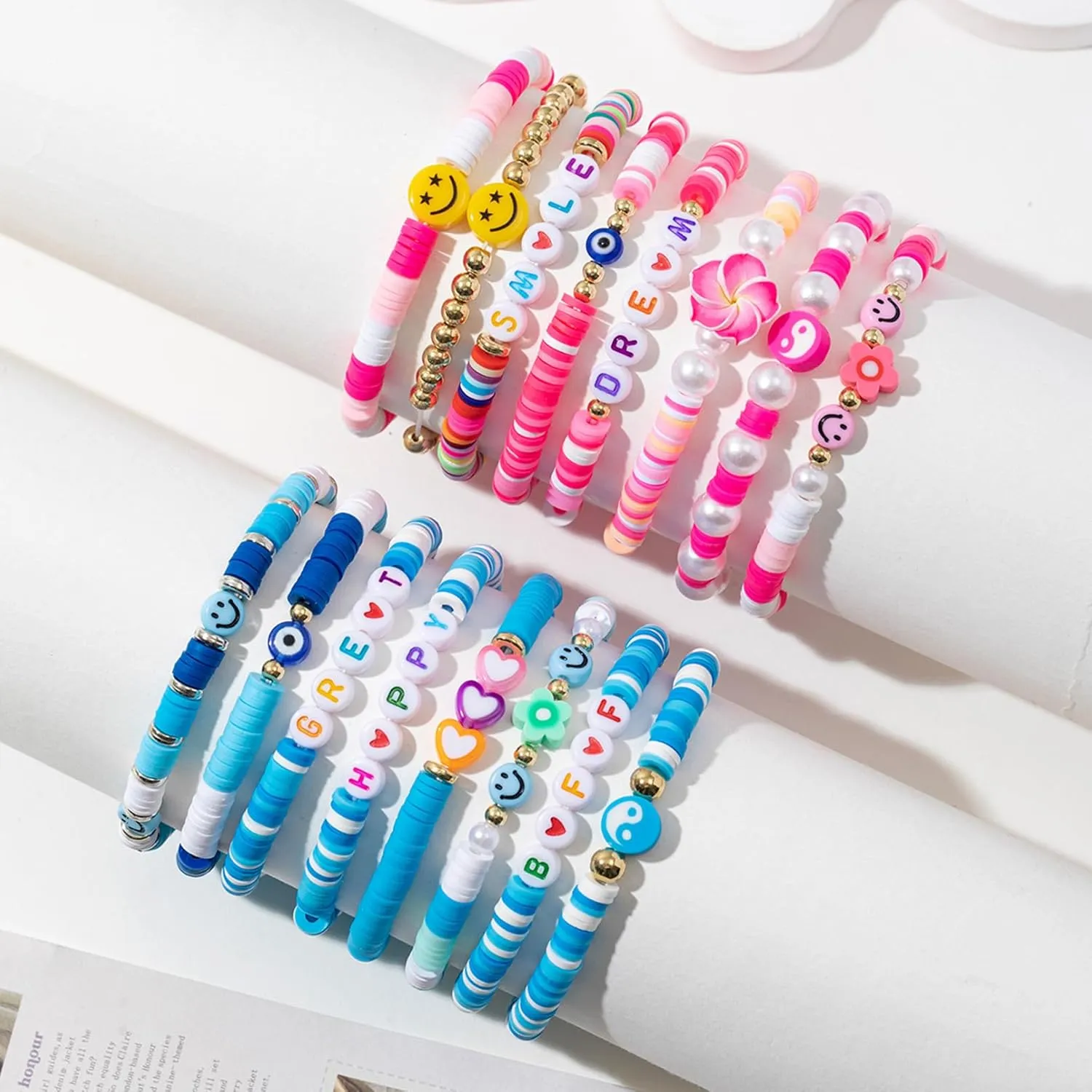 Preppy Heishi Surfer Friendship Bracelets for Women