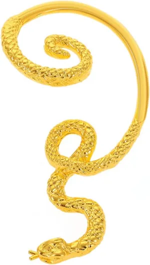 Punk Snake Ear Clip Cuff Earrings Unique Non Piercing Ear Jewelry for Festivals Parties and Daily Wear Eye Catching Design present for Cool Style Enthusiasts