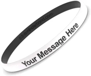 Reminderband Custom Rubber Bracelets - Thin Luxe Wristbands
