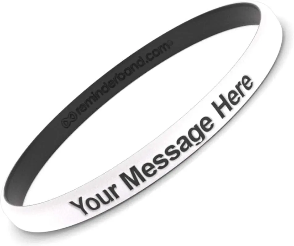 Reminderband Custom Rubber Bracelets - Thin Luxe Wristbands