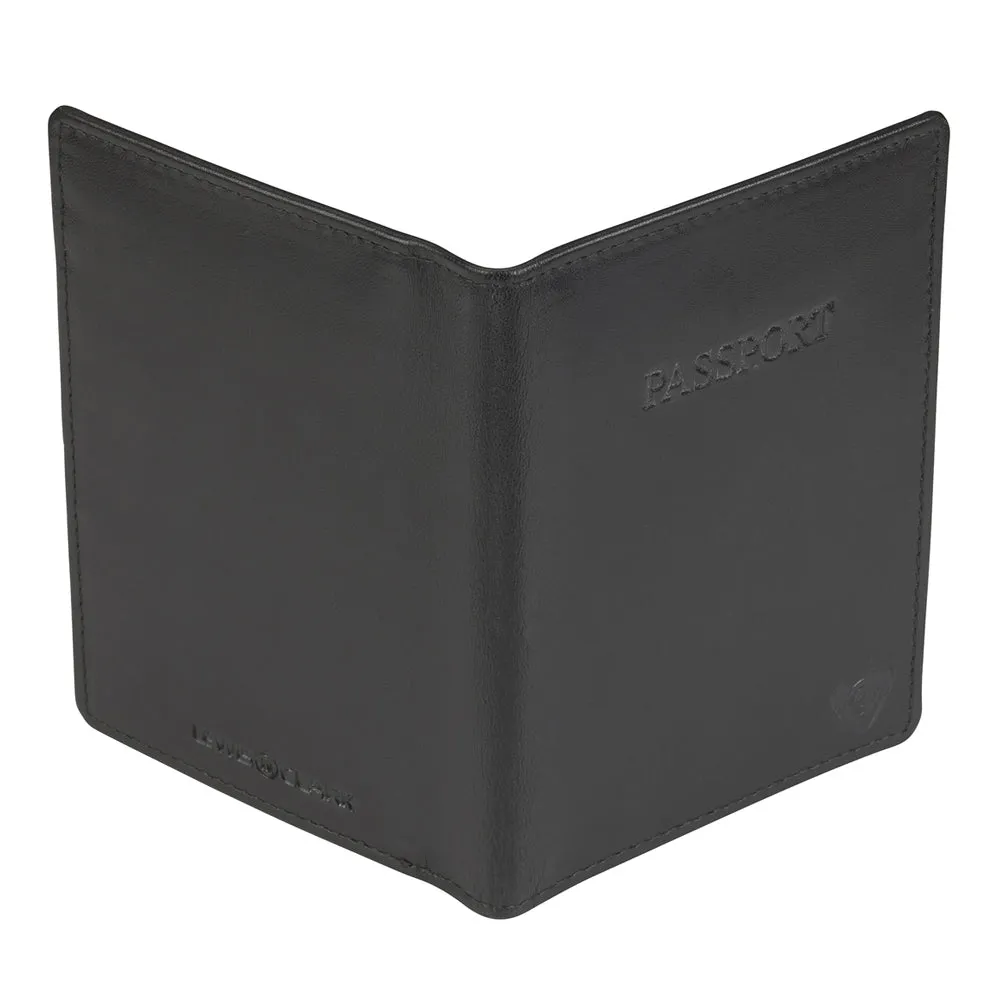 RFID Blocking Leather Passport Case ID Card Holder Travel Wallet Lewis N. Clark