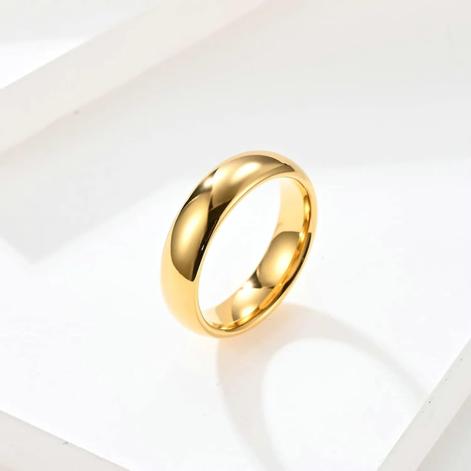 Ring for Men, 2/4/6/8MM Simple Customize Engrave Promise Rings, Multicolor Matching Rings Tungsten for Valentine's Day