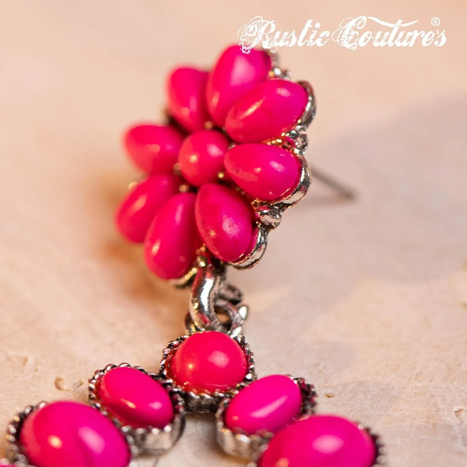 Rustic Couture's Western Turquoise Earrings for Women Statement Western Country Jewelry