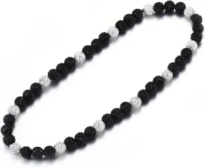 RWQIAN Baseball Beaded Necklace for Men Boys, Bling Drip Chains Inspired Accessory With Diamond Rhinestone Discoball, Jewelry Making Gift for Baseball Team Athletes