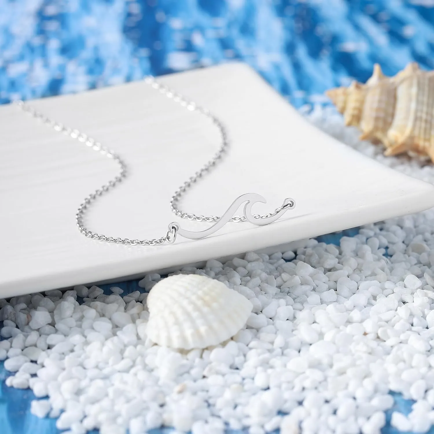 RZKING Birthday Gifts For Women, Dainty Wave Necklace Unique Gifts For Women, Birthday Necklace For Women Friend Sister Daughter Mom Granddaughter Grandma Nana...