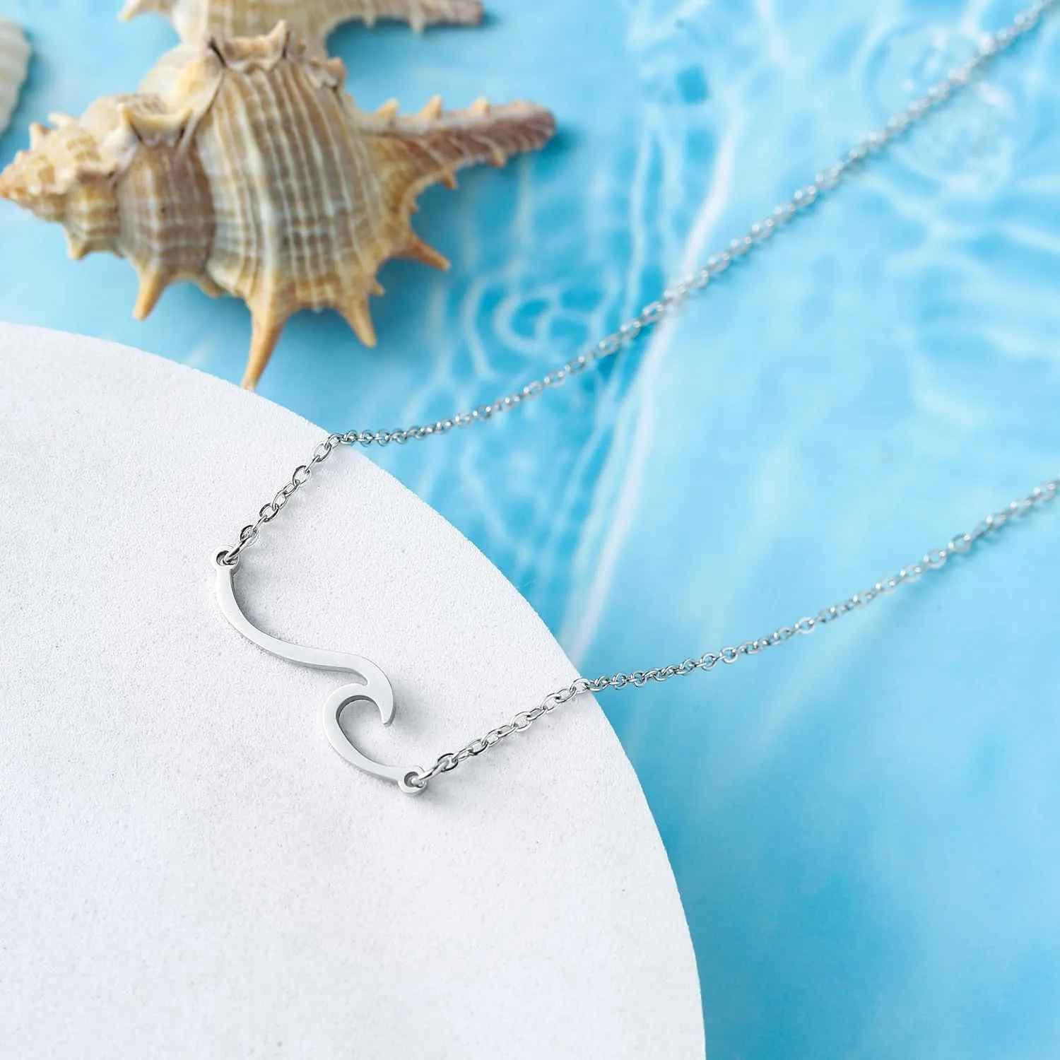 RZKING Birthday Gifts For Women, Dainty Wave Necklace Unique Gifts For Women, Birthday Necklace For Women Friend Sister Daughter Mom Granddaughter Grandma Nana...