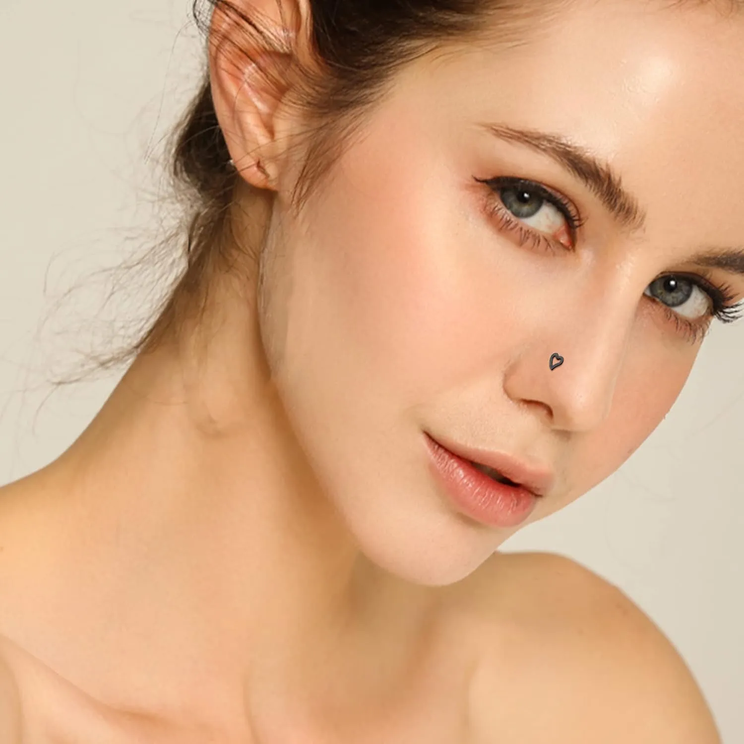 Sanfenly Lip Rings for Women Men 16G Medusa Labret Lip Piercing Jewelry 6MM 8MM Lip Ring Studs Silver Gold Black Rose Gold Tragus Helix Cartilage Earrings