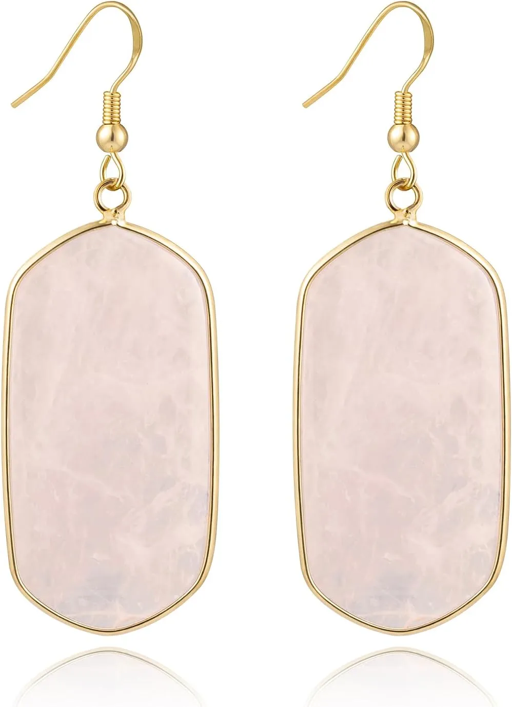 SELOVO Crystal Stone Statement Earrings Fishhook Drop Dangle Earrings Gold Tone