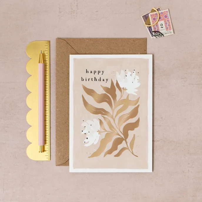 Serene Floral Birthday Card
