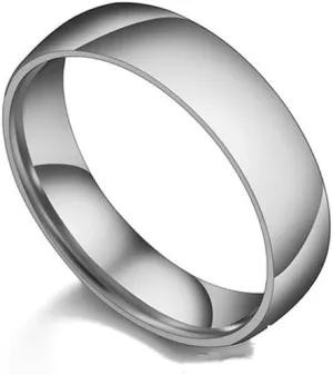Silver Rings Smooth Stainless Steel Couple Rings Gold Simple Women Men Lovers Wedding Jewelry Engagement Gifts Silver Rings for Women (Main Stone Color : 16, Ring Size : 10)