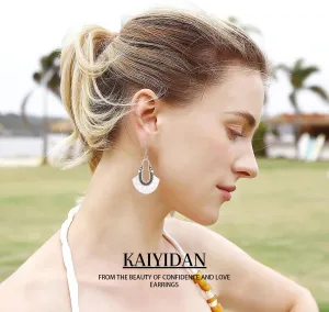 Silver/Gold Boho Dangle Statement Earrings for Women Trendy,Handmade Vintage Dainty Cute Long Drop Summer Earrings,fashion Accessories Jewelry Gifts.