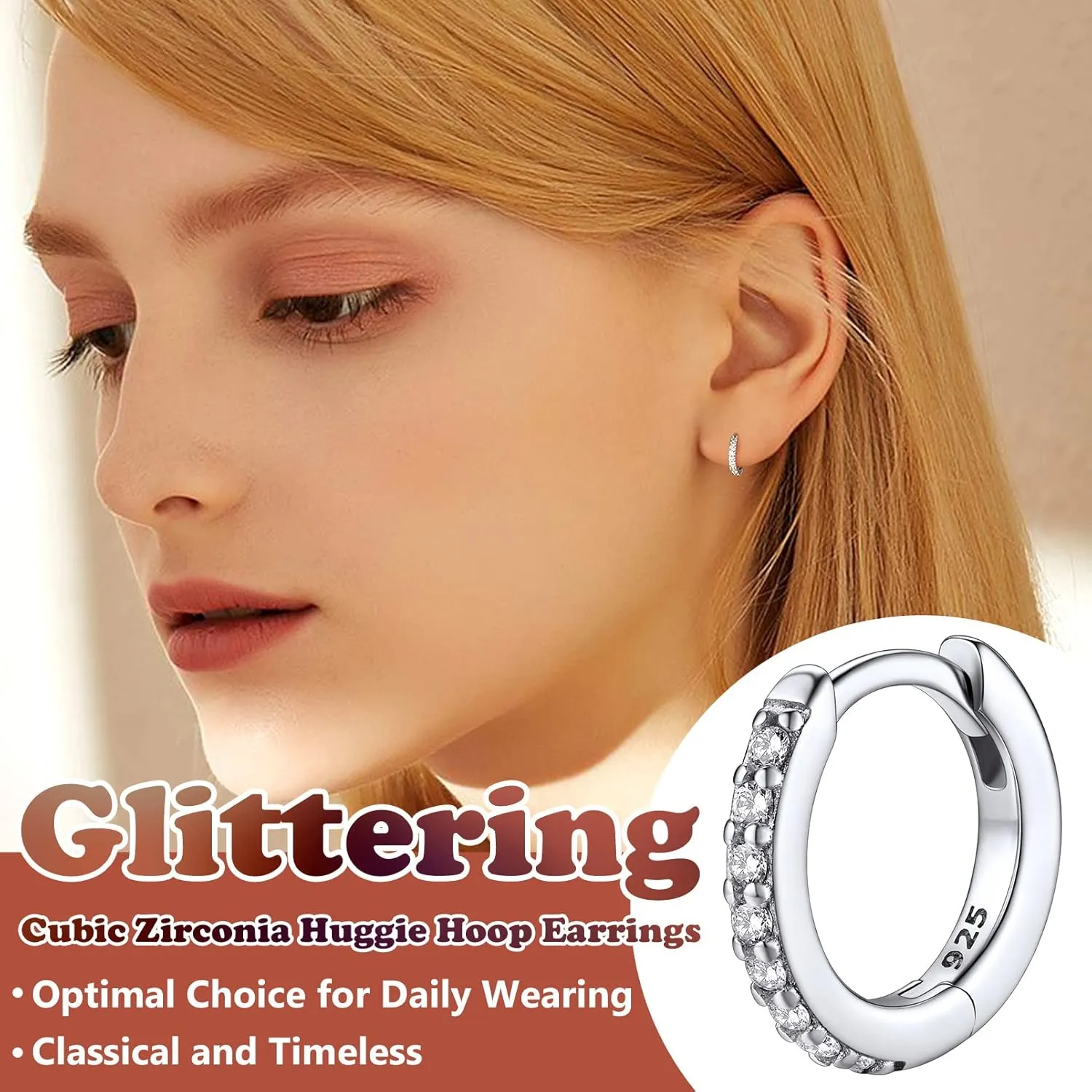 Silvora 925 Sterling Silver Small Hoop Earrings for Women Men Silver Huggie Hoop Earring Cartilage Earrings with Delicate Gift Packaging