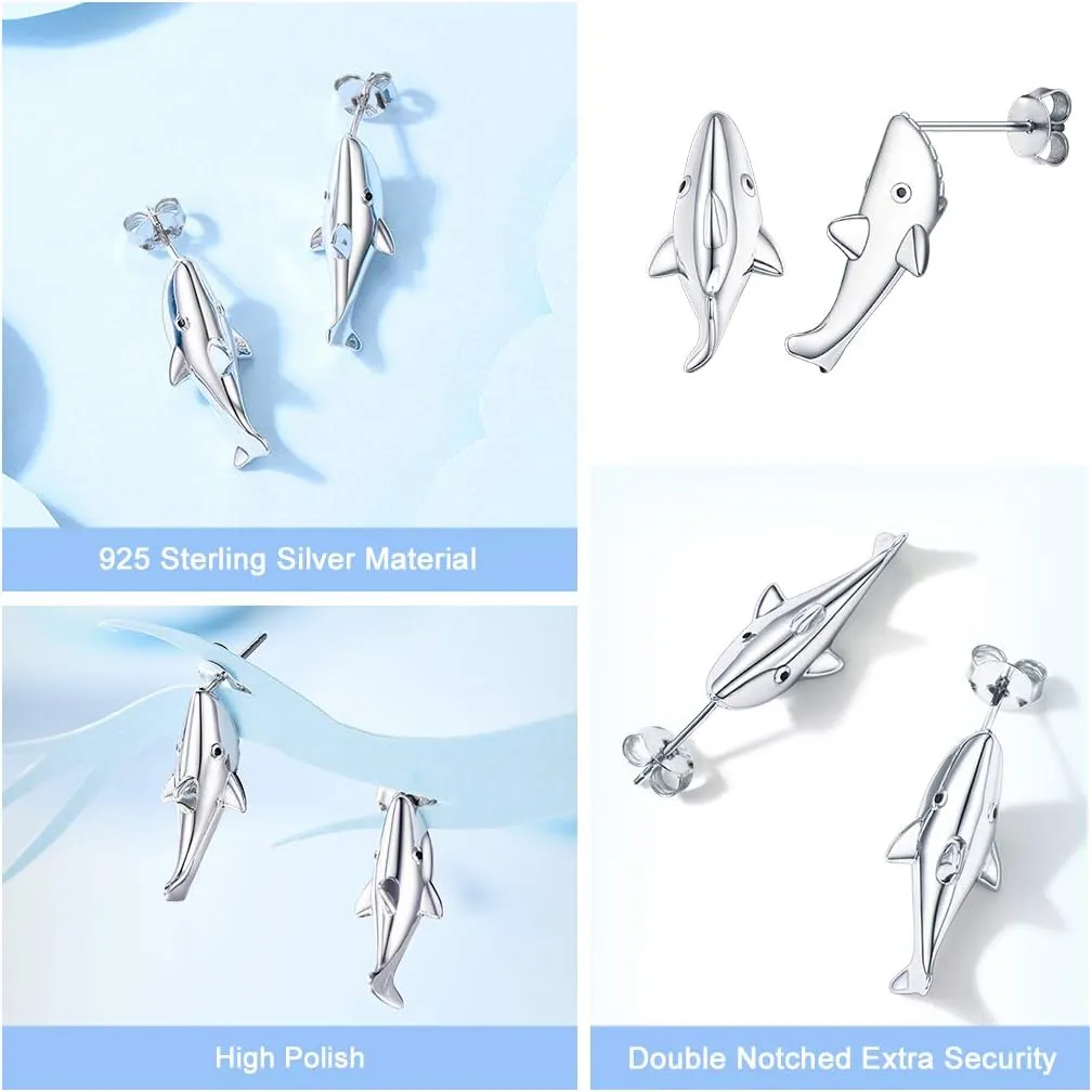 Silvora Sterling Silver Dainty Stud Earrings for Women Cute Animals/Minimalist Studs with Delicate Gift Packaging