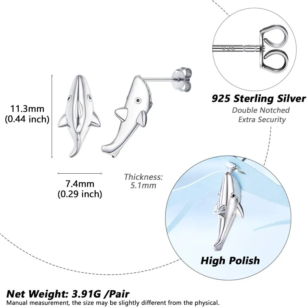 Silvora Sterling Silver Dainty Stud Earrings for Women Cute Animals/Minimalist Studs with Delicate Gift Packaging
