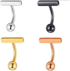 Small Belly Button Ring Belly Rings Surgical Steel Dainty Bar Navel Ring Simple Belly Rings Belly Button Piercing