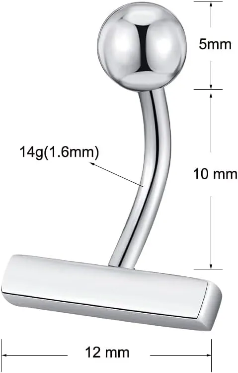 Small Belly Button Ring Belly Rings Surgical Steel Dainty Bar Navel Ring Simple Belly Rings Belly Button Piercing